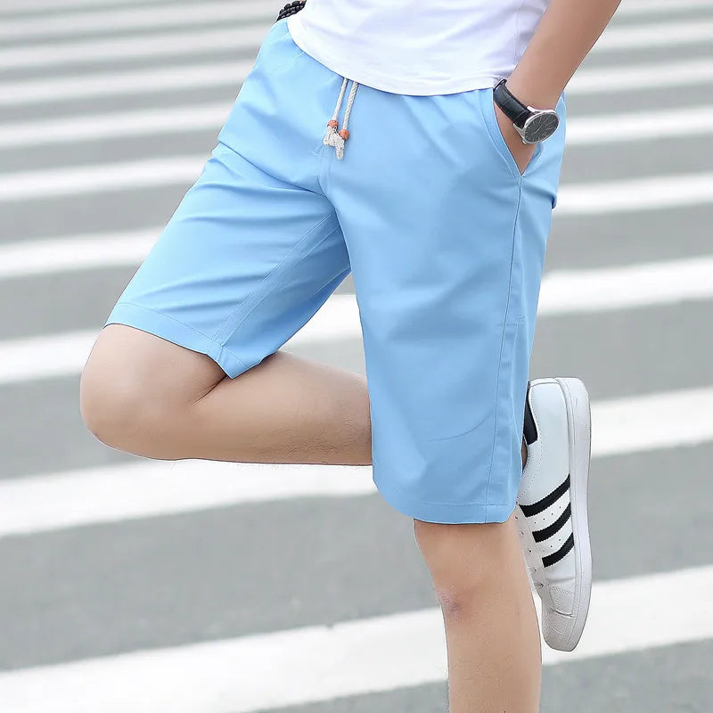 Flambant neuf court été décontracté blanc Shorts hommes été basique court hommes coréen mince coton polyvalent mode hommes pantalons de plage MAEJORKEN