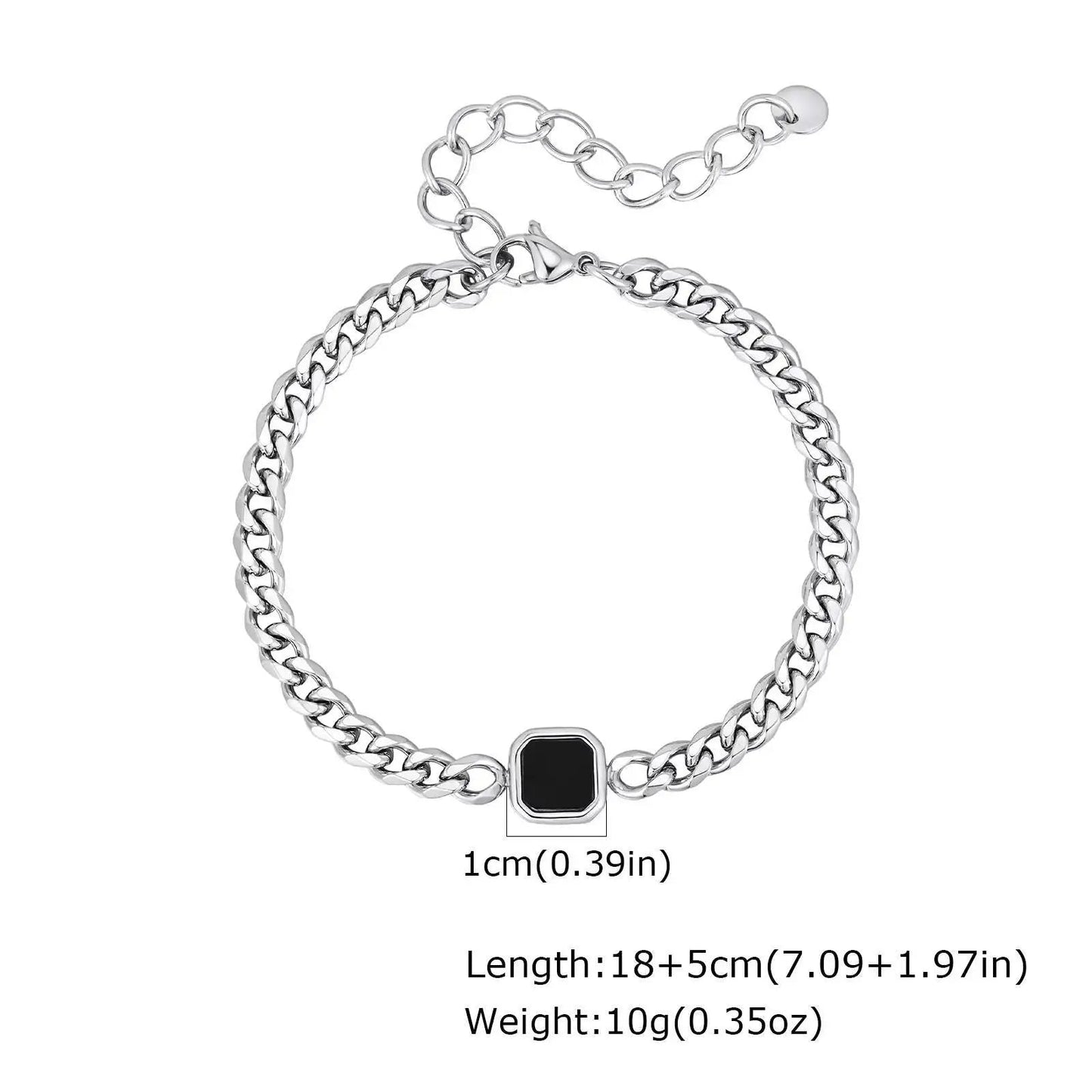 Bracelet tendance pour hommes, Bracelet à chaîne cubaine en acier inoxydable, cadeau de bijoux pour mari BBF fils MAEJORKEN