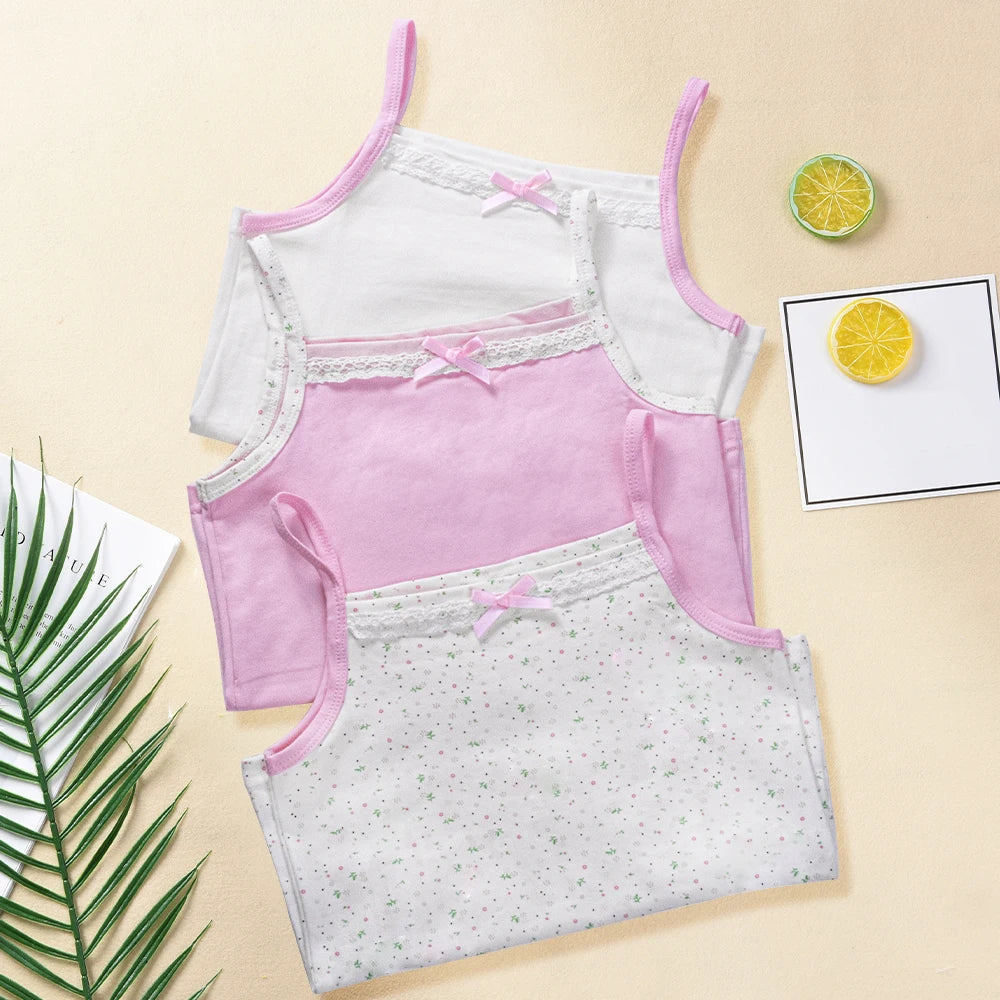 Débardeur d'été pour enfants filles, t-shirt sans manches, gilet à fleurs de dessin animé, Camisoles, maillot de corps en coton, t-shirts pour jeunes adolescents, 2024 MAEJORKEN
