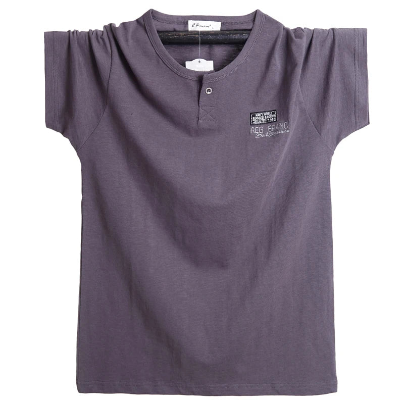 T-shirt à manches courtes, en coton, grandes tailles L-6XL