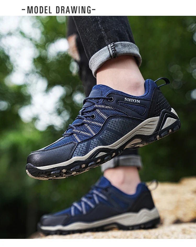 Chaussures de randonnée en maille pour hommes, souliers de voyage respirants, imperméables, pour plein air, chasse, pêche, montagne, équitation, sport MAEJORKEN