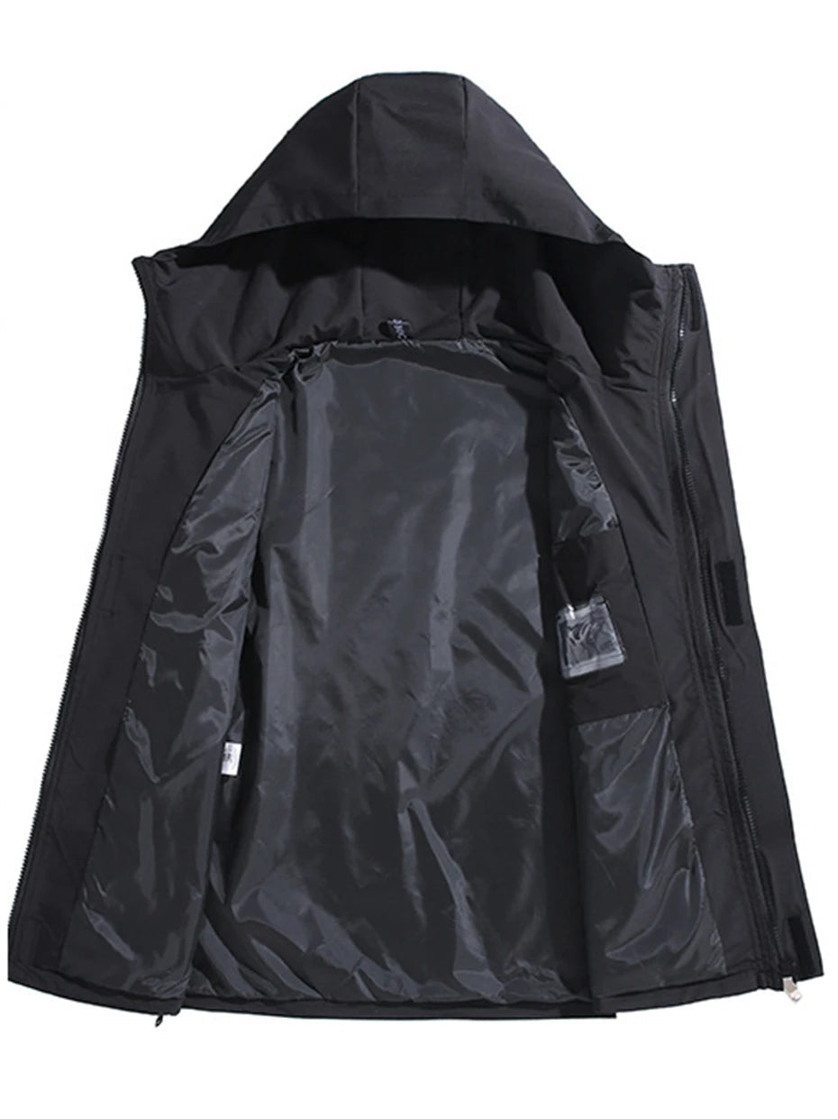 10XL 12XL grande taille coupe-vent hommes veste imperméable couleur unie noir coupe-vent manteaux mâle grande taille vêtements d'extérieur MAEJORKEN