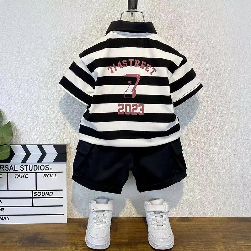Ensemble polo manches courtes et short garçon du 2 ans au 9 ans