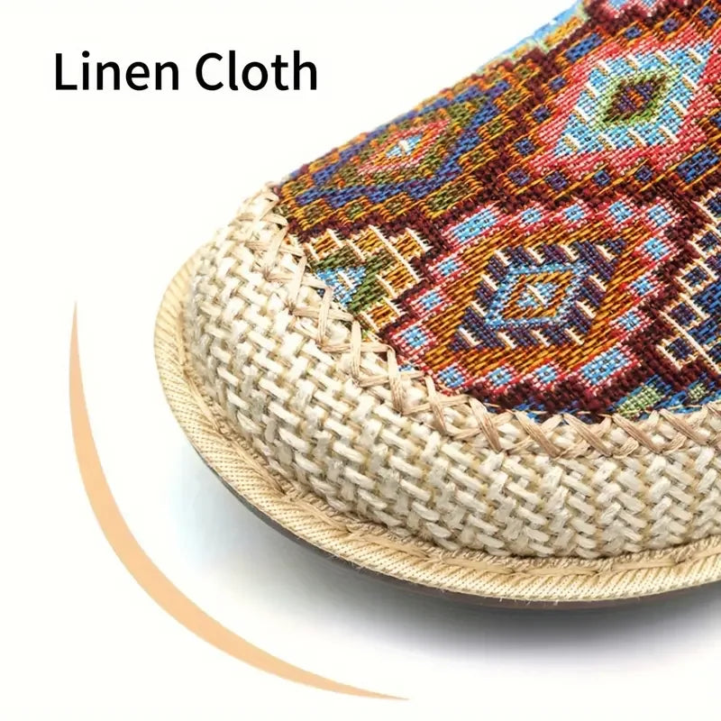 Mules style bohème pour femme, à bout ouvert, antidérapantes, décontractées, à bout rond MAEJORKEN