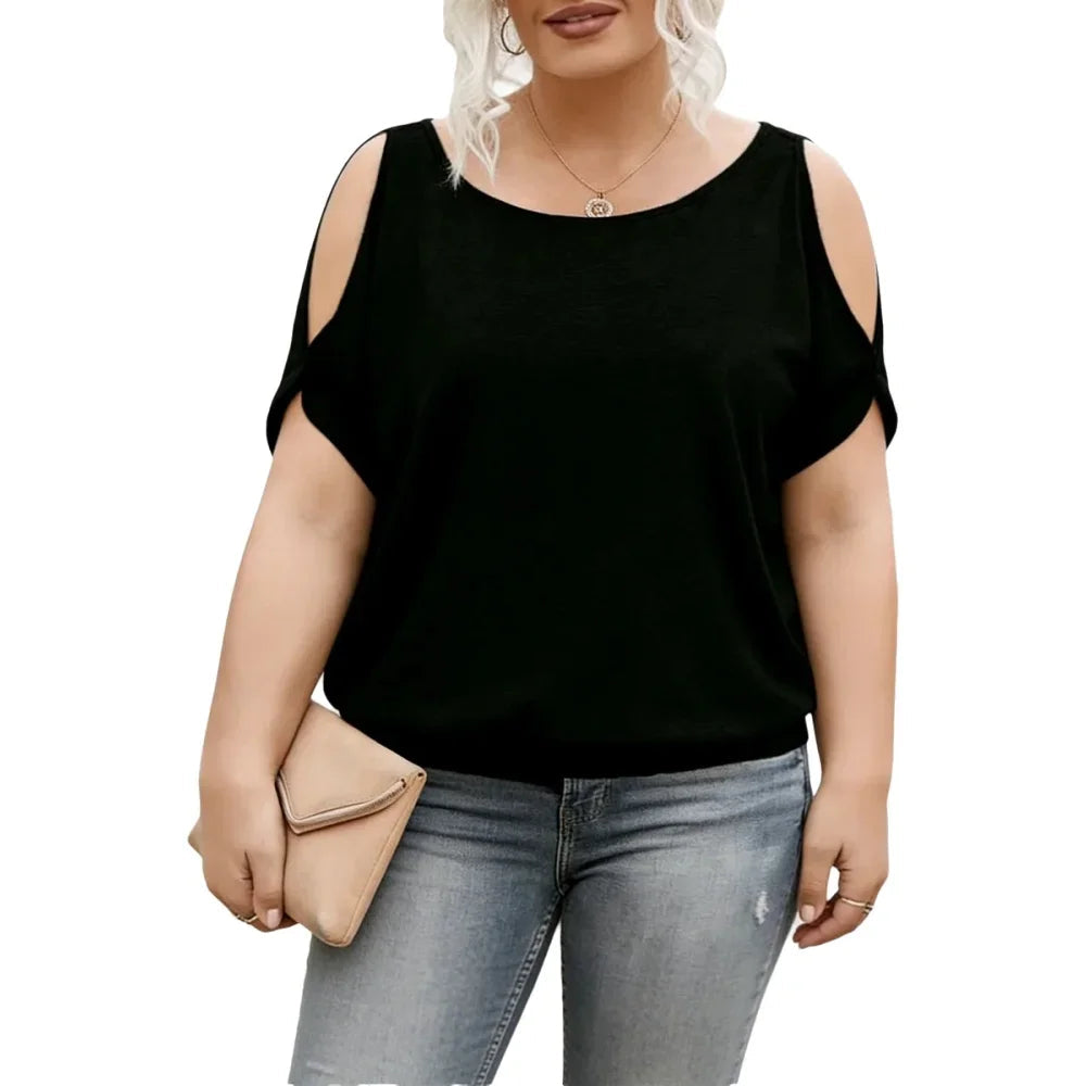 T-shirt pour femmes grandes tailles, col en V, manches courtes, imprimé floral, coupe ample, style bohème, printemps- été, décontracté, t-shirt de plage, t-shirt doux du L au 5XL MAEJORKEN