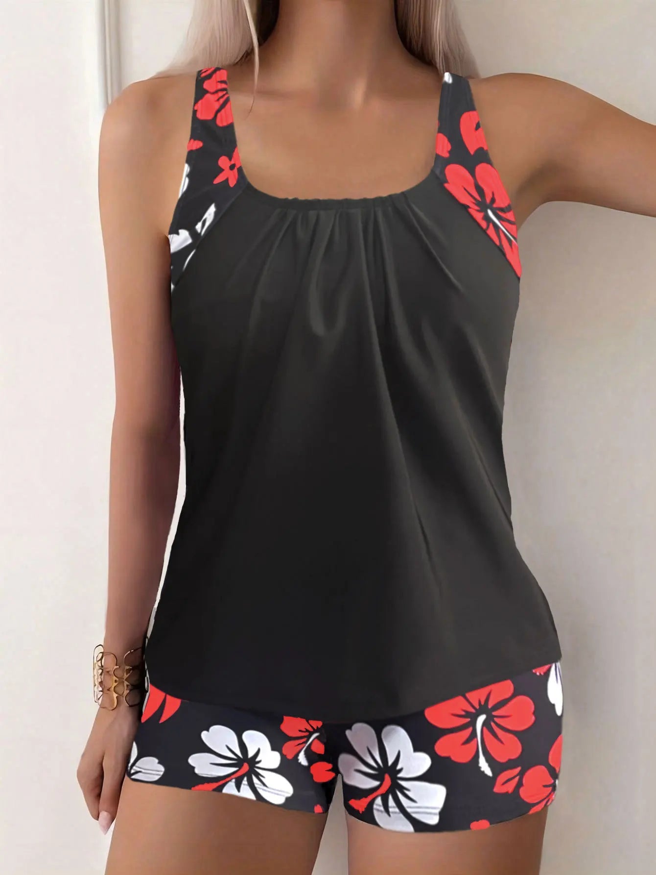 Maillot de bain en Polyester pour femmes, imprimé conservateur, séchage rapide, bas de Bikini, taille haute, motif Floral, Triangle, culotte transfrontalière, nouvelle collection 2025 MAEJORKEN