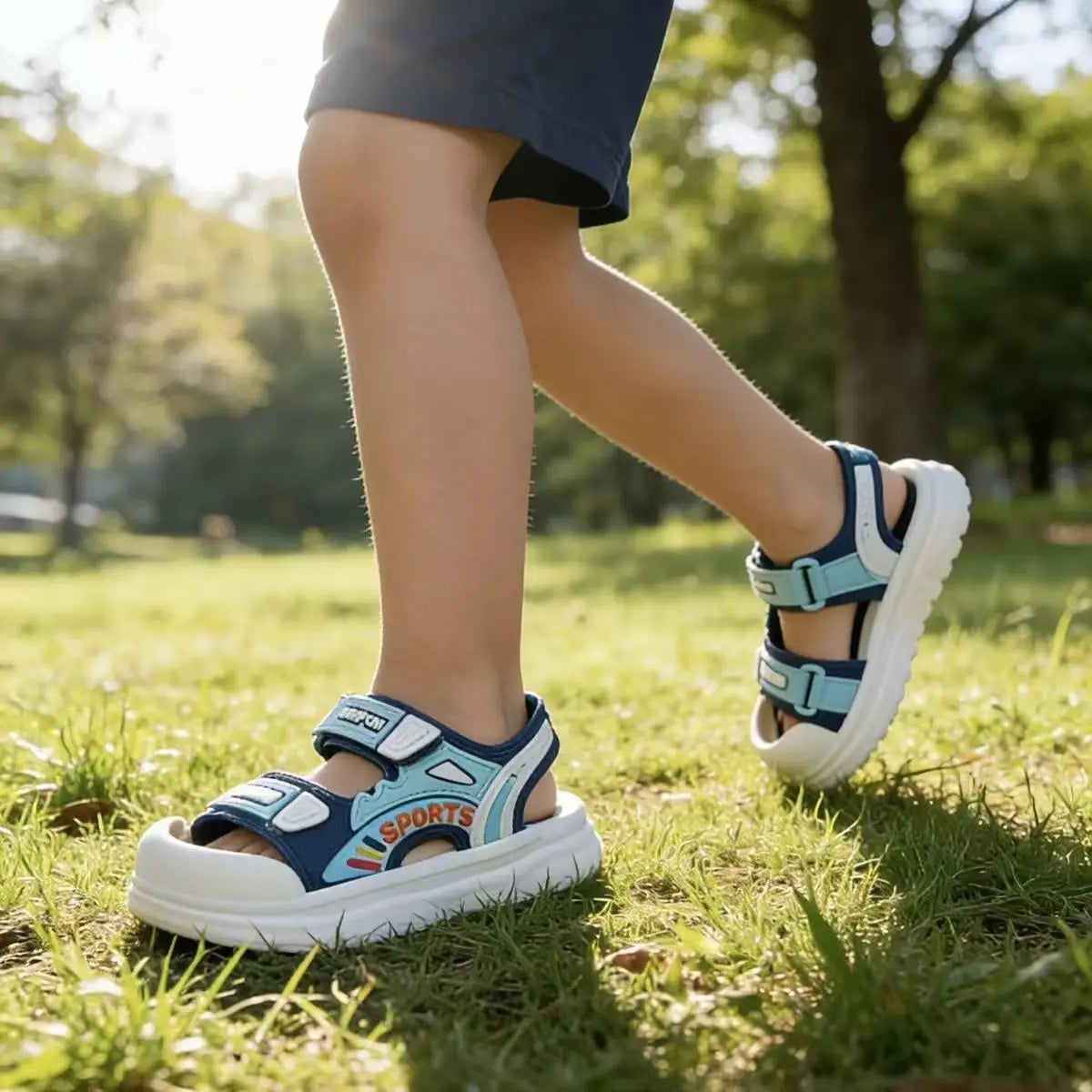 Nouvelles sandales d'été 2026 pour garçons, à bout fermé, semelle souple antidérapante, chaussures de plage à scratch pour bébés et tout-petits du 18 au 27 MAEJORKEN