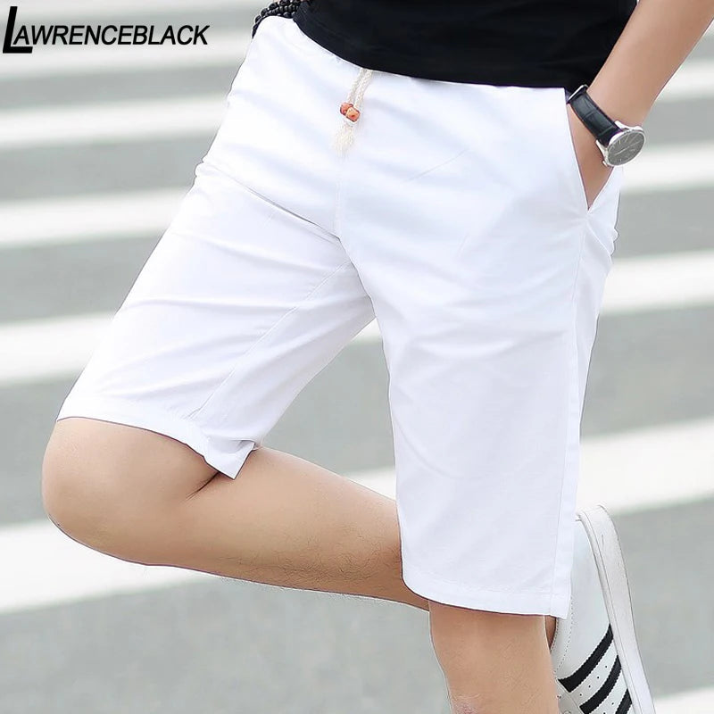 Flambant neuf court été décontracté blanc Shorts hommes été basique court hommes coréen mince coton polyvalent mode hommes pantalons de plage MAEJORKEN