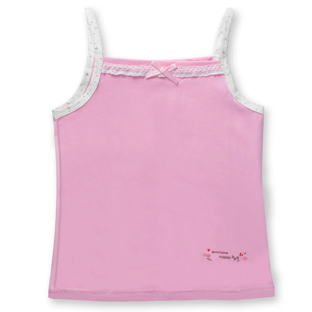 Débardeur d'été pour enfants filles, t-shirt sans manches, gilet à fleurs de dessin animé, Camisoles, maillot de corps en coton, t-shirts pour jeunes adolescents, 2024 MAEJORKEN