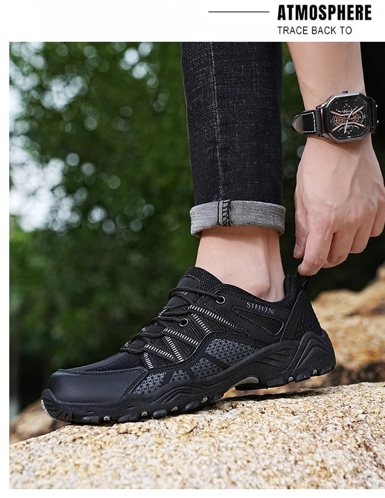 Chaussures de randonnée en maille pour hommes, souliers de voyage respirants, imperméables, pour plein air, chasse, pêche, montagne, équitation, sport MAEJORKEN