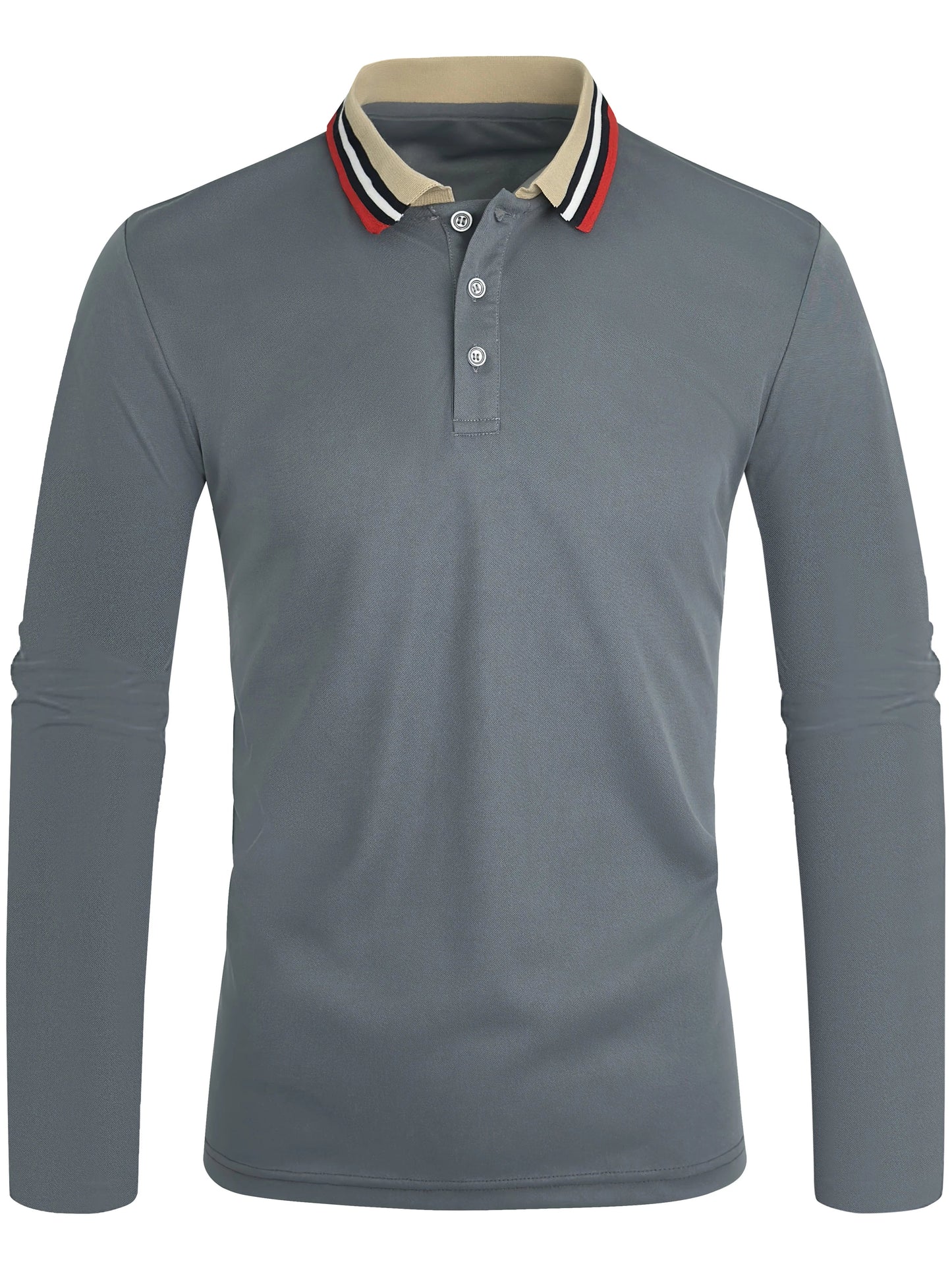 Polo à manches longues pour hommes, haut tendance décontracté et Business, printemps et automne MAEJORKEN