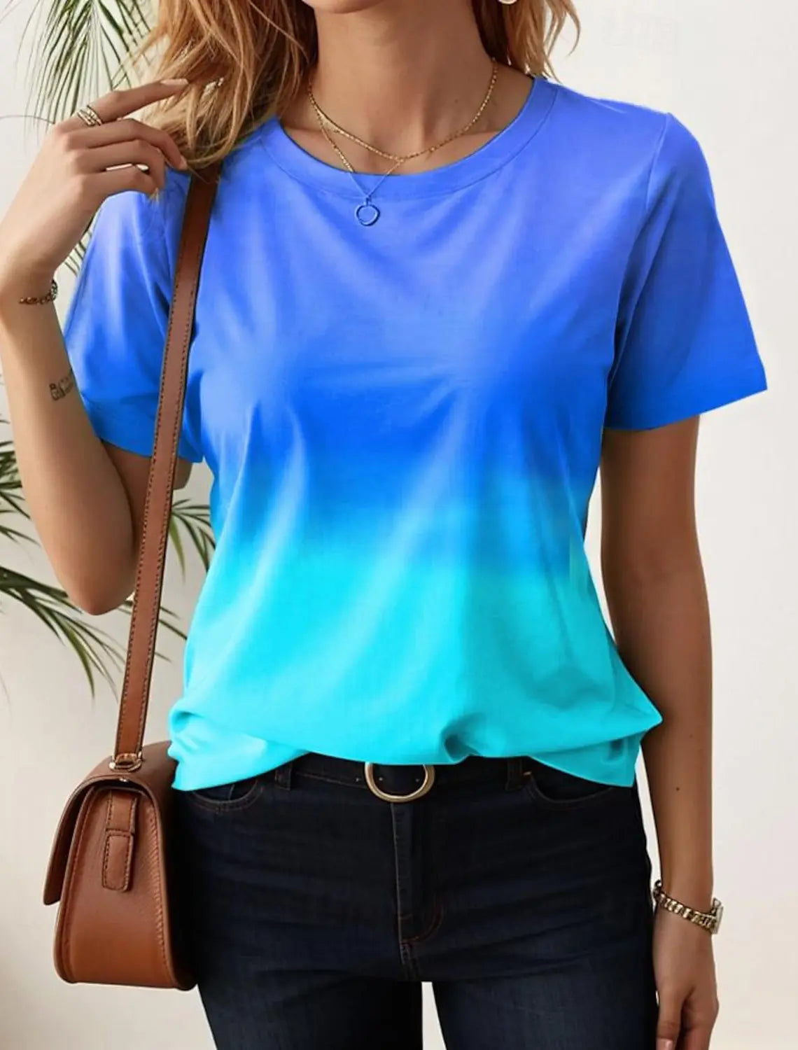 Économie College dégradés 3D pour femmes, t-shirts décontractés, vêtements féminins de rue, été, respirant, mode, dame, vêtements, Y2K MAEJORKEN