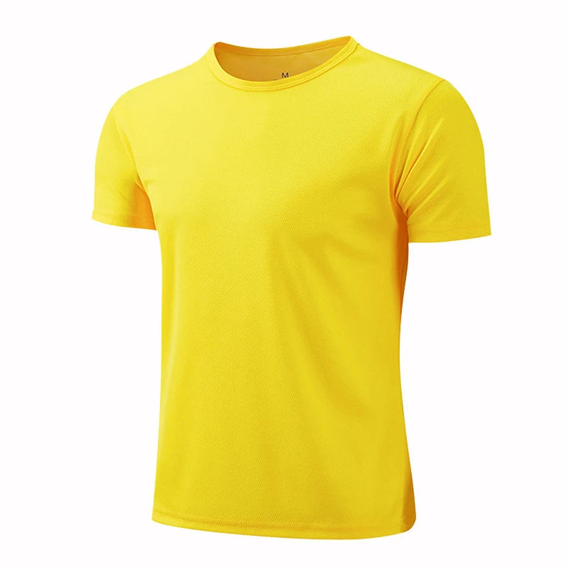 T-shirt de sport à manches courtes à séchage rapide pour hommes et femmes, maillot de gym, chemise de fitness, t-shirt de course, vêtements de sport respirants pour adolescents MAEJORKEN
