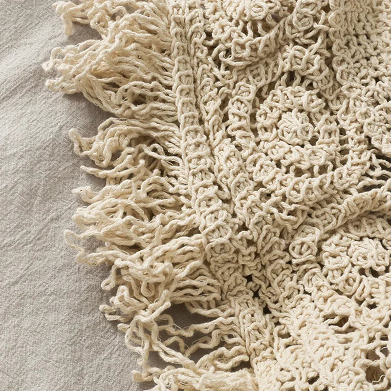 Soutien gorges de maillot de bain de plage sexy pour femmes, dos nu, col licou, crochet, tricot,  glaçure creuse, pompon, haut précieux MAEJORKEN
