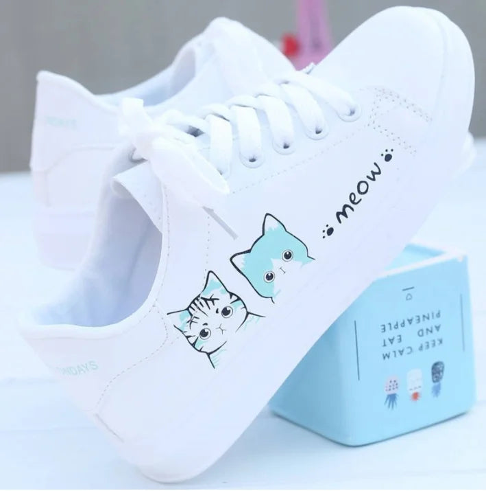 Chaussures De course blanches respirantes à lacets pour femmes, baskets décontractées à fleurs brodées, mode printemps-automne 2023 MAEJORKEN
