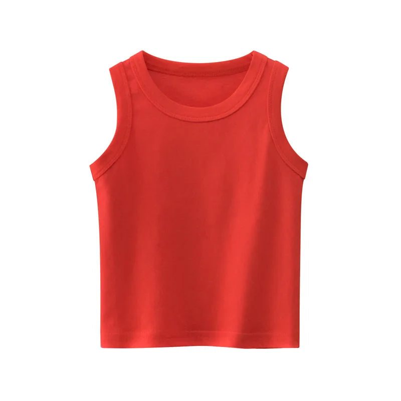 Débardeur en coton à col rond pour garçons, décontracté, confortable et respirant, vêtements d'été pour enfants, gilet pour bébé MAEJORKEN