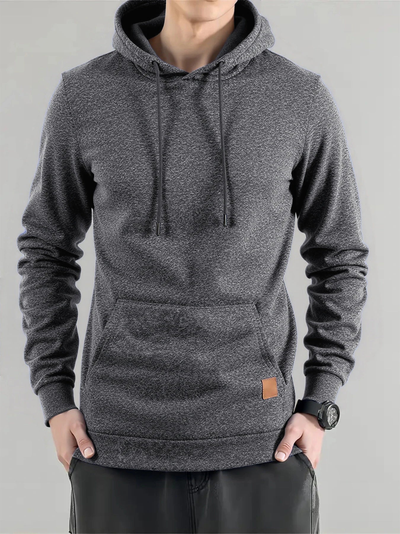 Sweat-shirt nouveau printemps automne Streetwear mode vêtements d'extérieur hommes couleur unie sweat à capuche décontracté ample polaire manteaux hommes vêtements MAEJORKEN