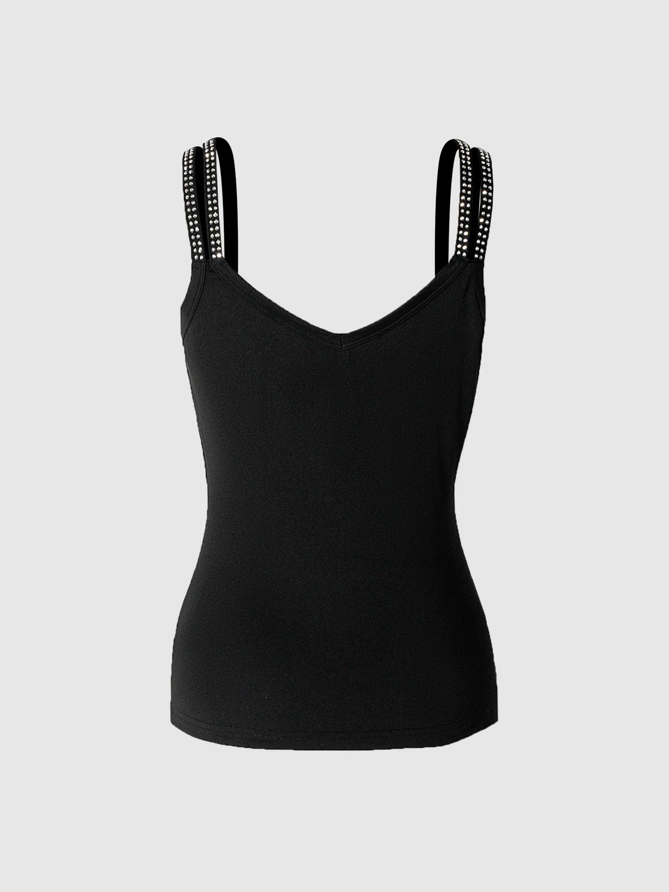 Nouvelles femmes mode décontracté strass noir Sexy polyvalent quotidien t-shirt débardeurs à la mode vêtements pour dames été haut caraco MAEJORKEN