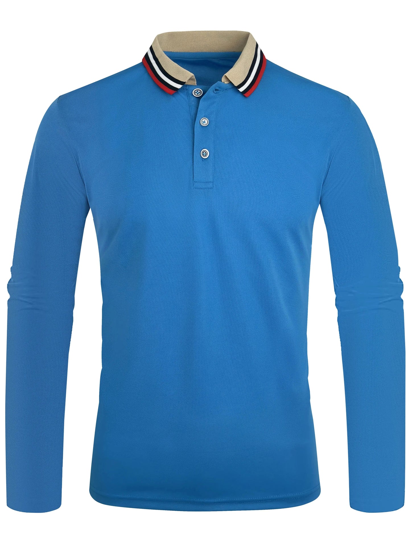 Polo à manches longues pour hommes, haut tendance décontracté et Business, printemps et automne MAEJORKEN