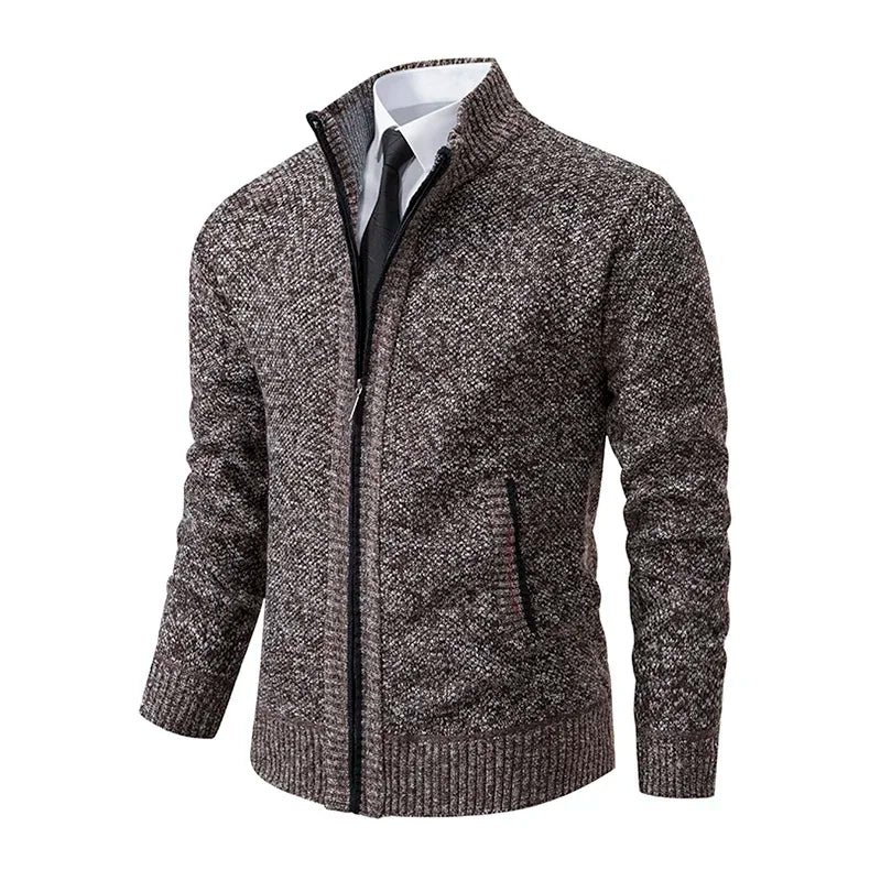 Cardigan zippé avec poche confortable et stylé du M au 4XL