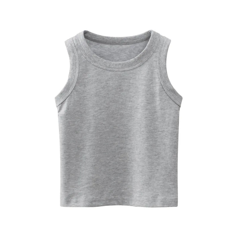 Débardeur en coton à col rond pour garçons, décontracté, confortable et respirant, vêtements d'été pour enfants, gilet pour bébé MAEJORKEN