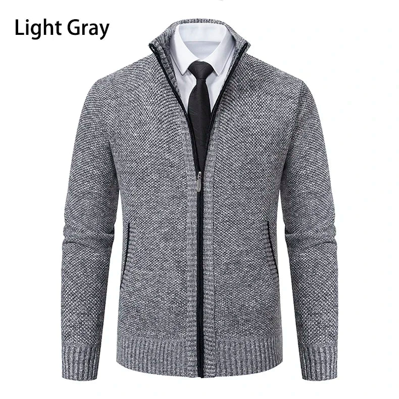 Cardigan zippé avec poche confortable et stylé du M au 4XL
