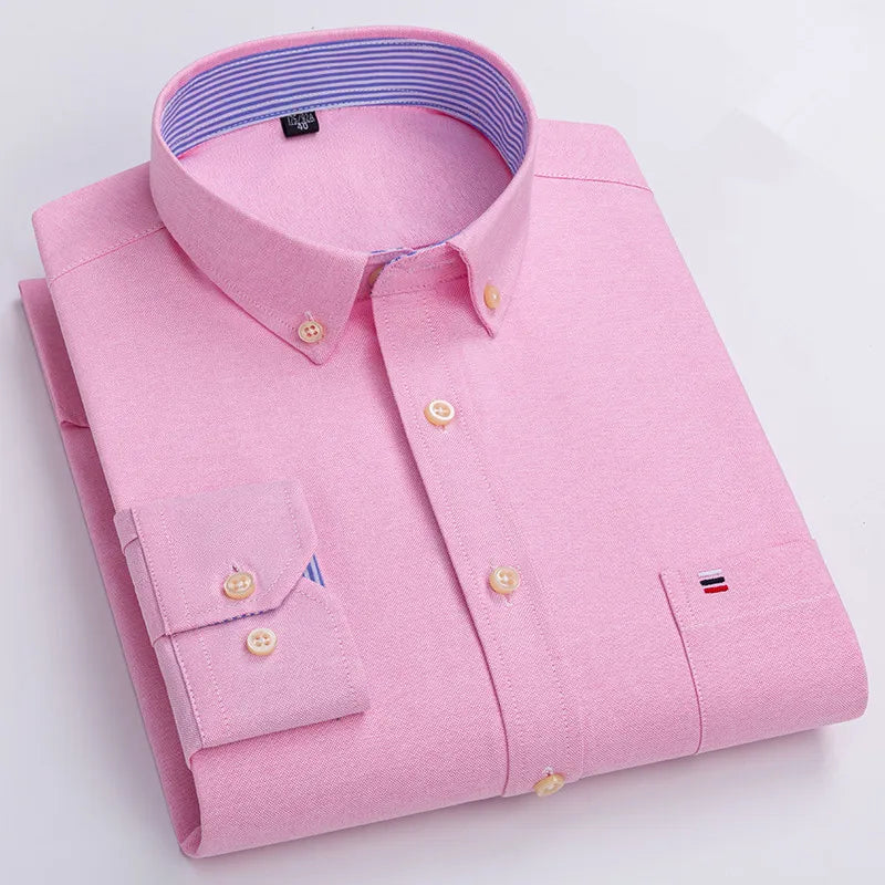 Chemise à manches longues  100% coton oxford