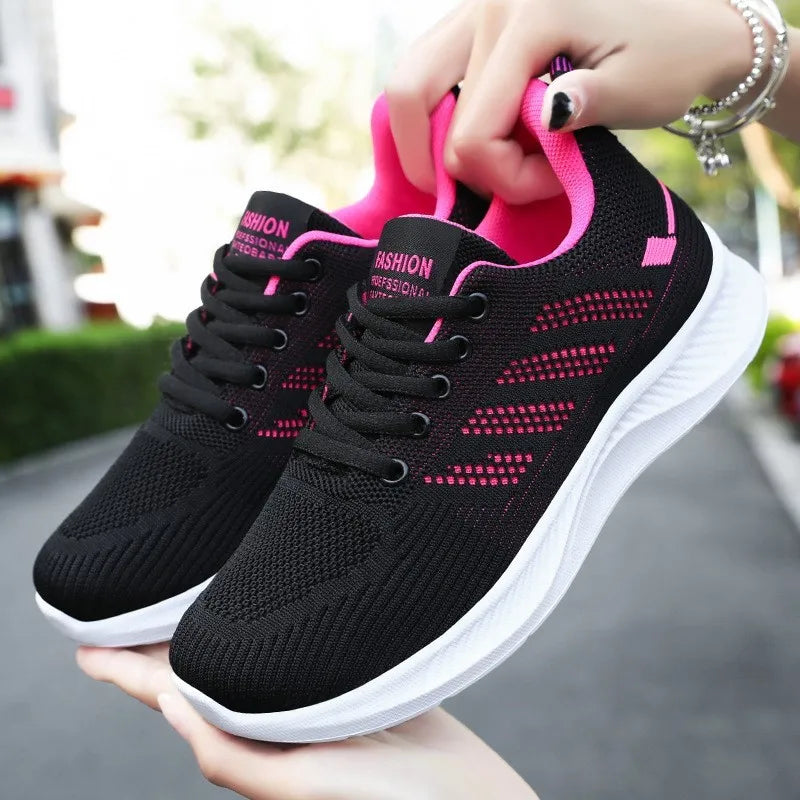 Litfun femmes chaussures de sport décontractées mode femme fond souple baskets respirant maille chaussures de course loisirs chaussures plates légères MAEJORKEN