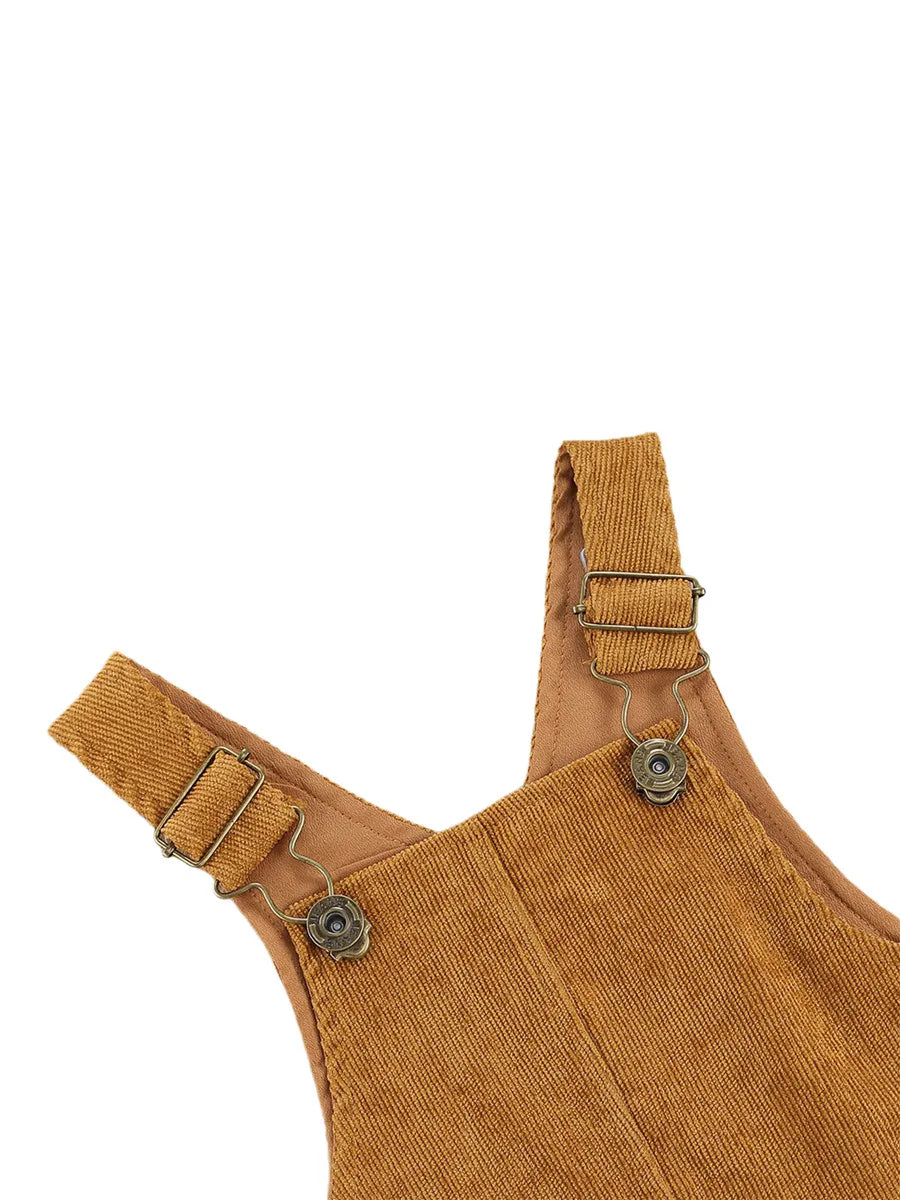 Combinaison pantalon à bretelles unisexe pour bébé de 0 à 24 mois, avec boutons, couleur unie, pour tout-petits garçons et filles MAEJORKEN