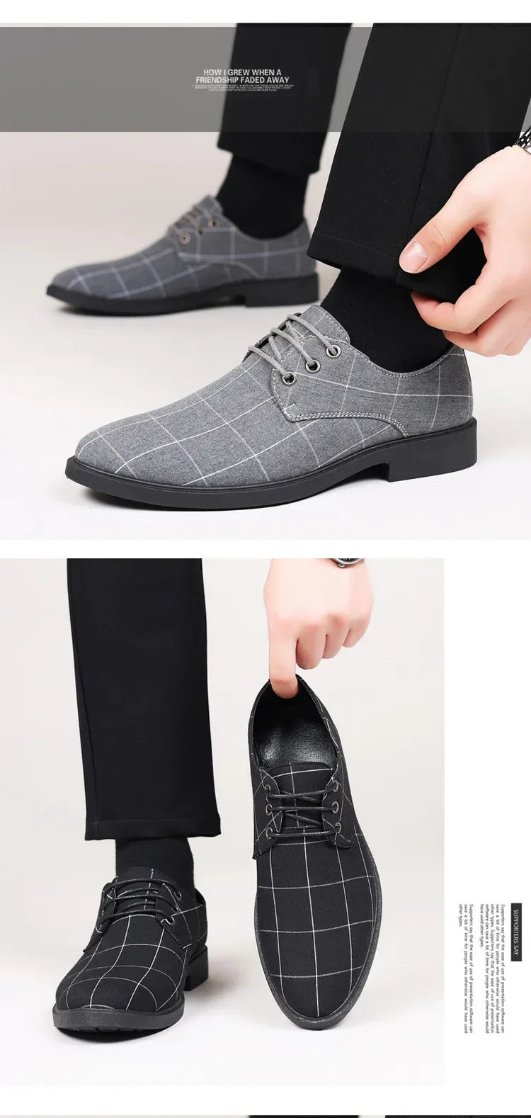 Chaussures d'affaires décontractées pour hommes printemps automne loisirs britanniques toile à lacets chaussures formelles respirant bout rond semelle extérieure en PVC MAEJORKEN