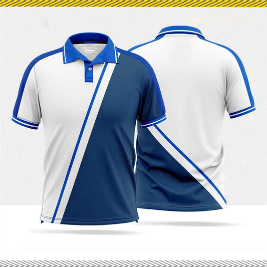 2025 Colorful 3D Printed Stripes Polo Shirt For Men Stripe Sports Pattern Short Sleeve Tees Summer Lapel Tops Oversized T-Shirts MAEJORKEN