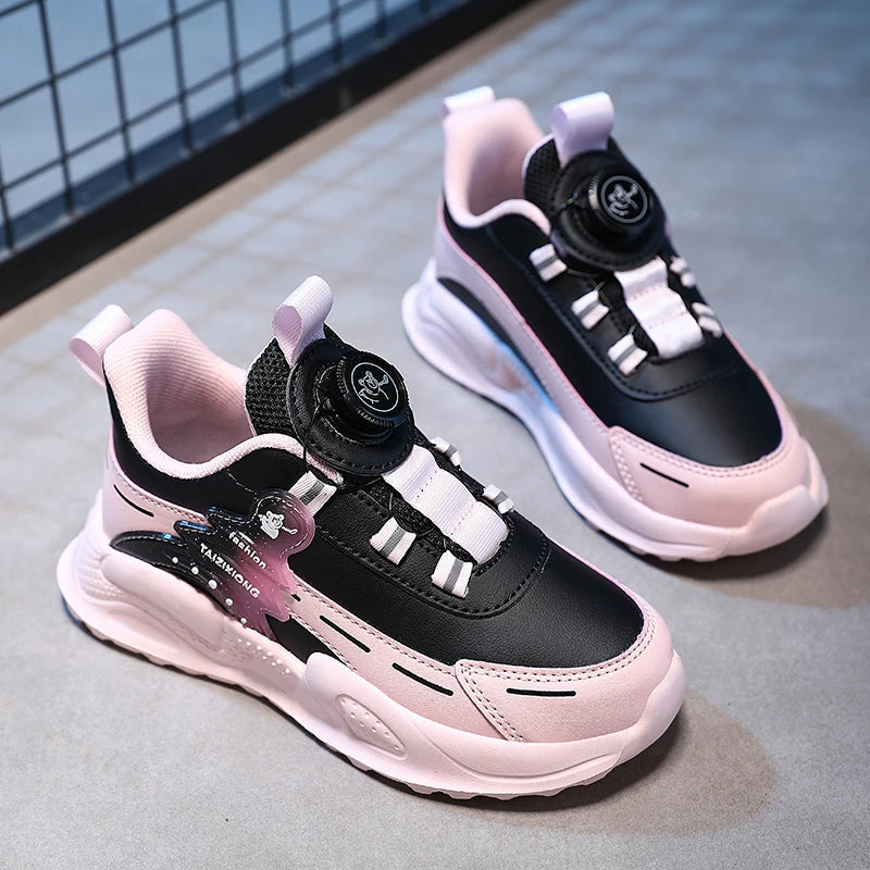 Baskets en cuir légères et antidérapantes pour enfants, chaussures décontractées pour garçons et étudiants, chaussures de sport, de course, de Tennis MAEJORKEN