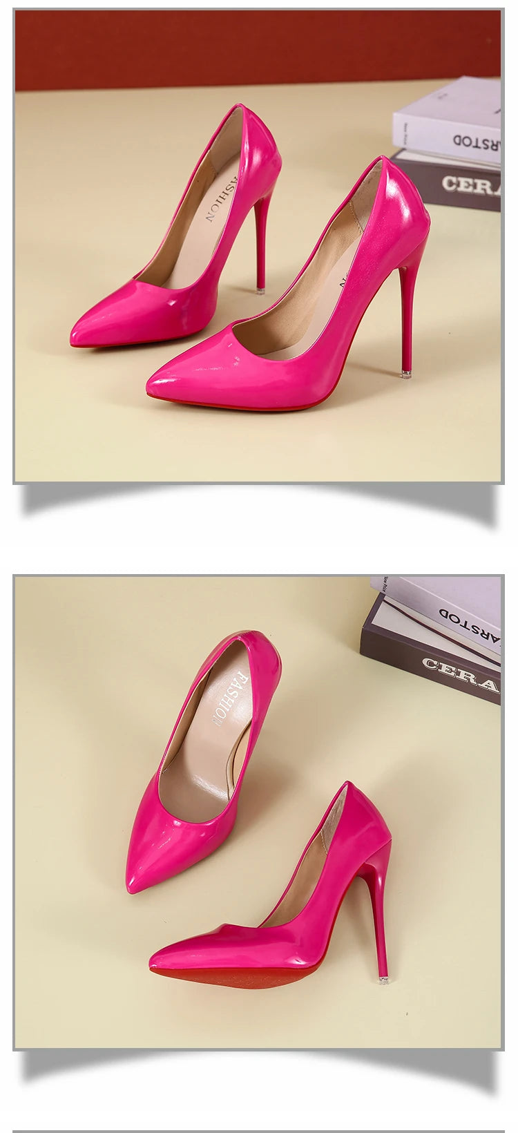 Chaussures à talons hauts cuir verni coloré
