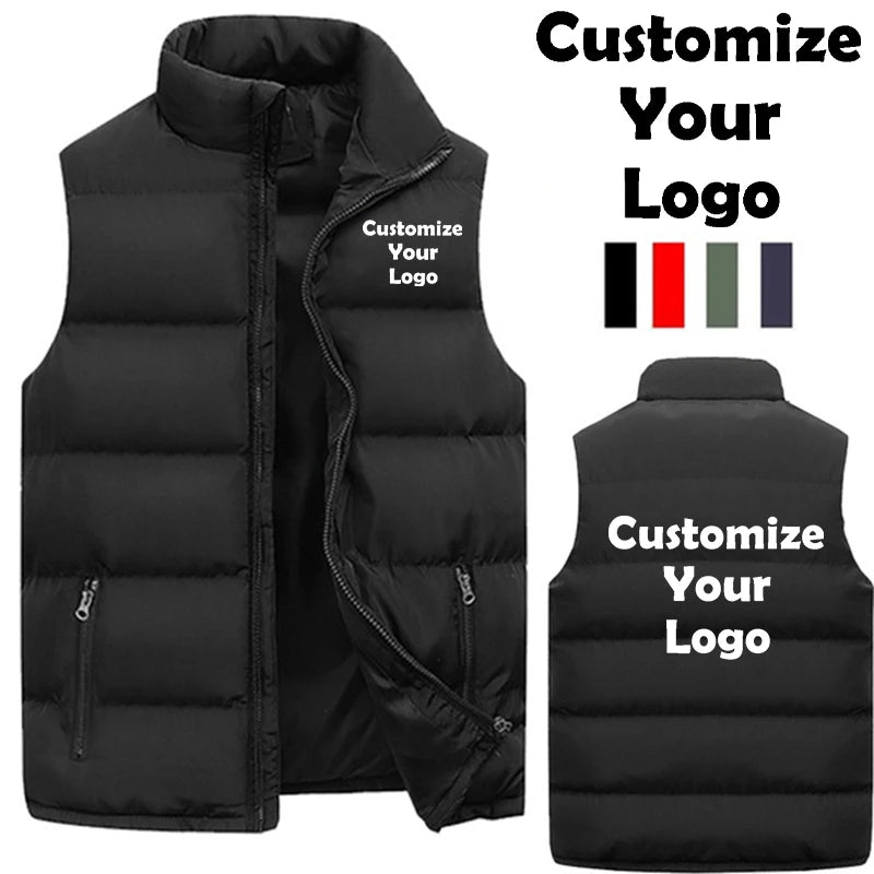 Gilet de combat personnalisé pour hommes et femmes, vestes épaisses, col montant, glaçure en coton solide pour documents, mode automne et hiver MAEJORKEN