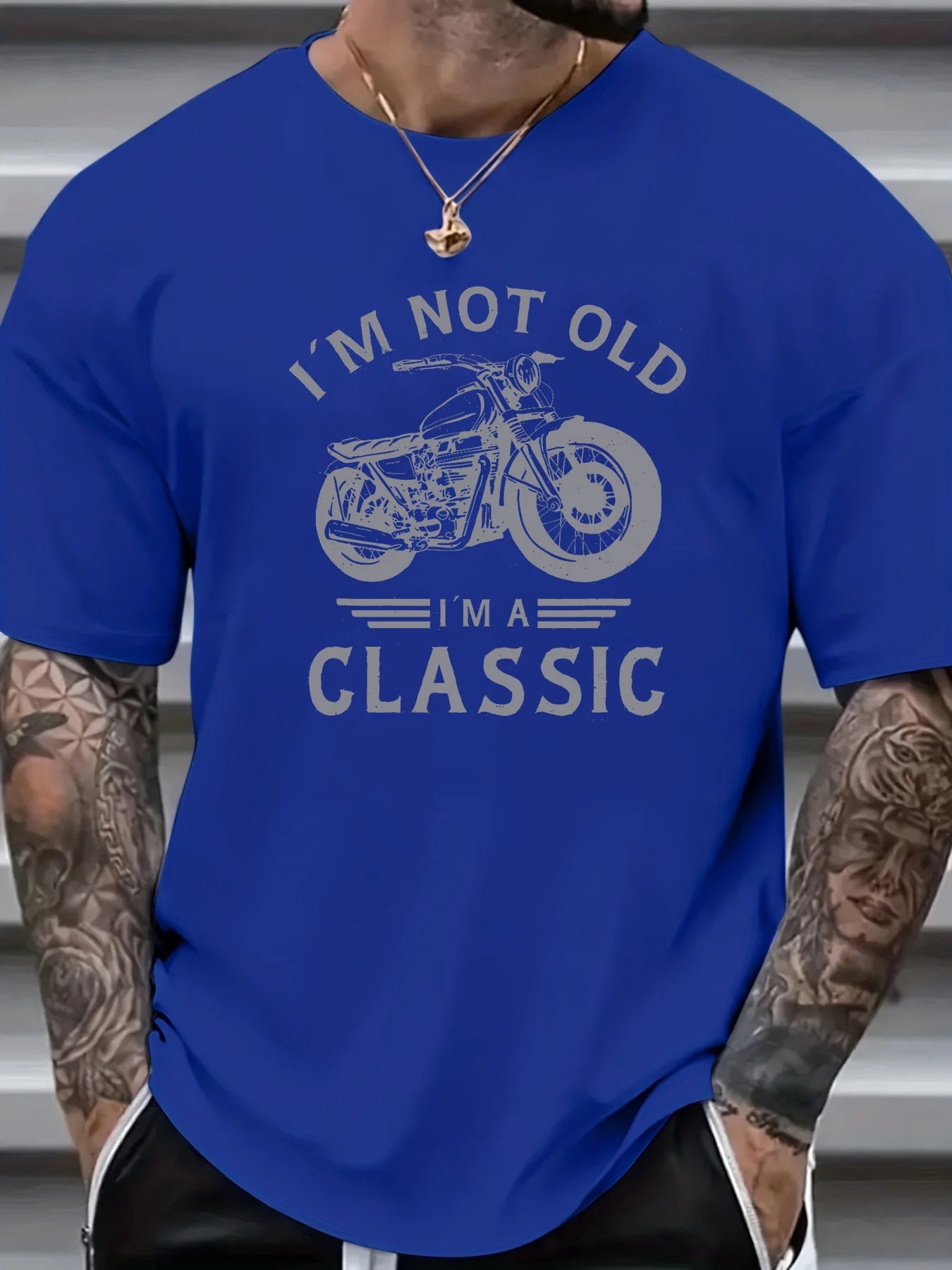 T-shirt à manches courtes et col rond pour hommes, 100% pur coton, décontracté, ample, modèle de voiture classique, imprimé, sport, été MAEJORKEN