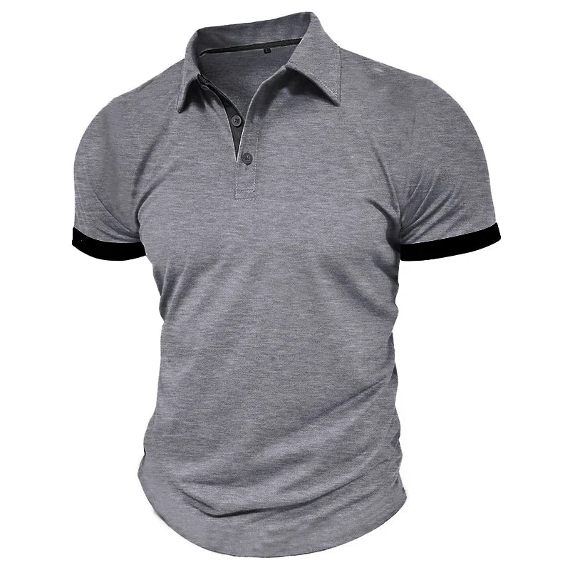 Polo d'été à manches courtes pour hommes, surdimensionné, couleur unie, t-shirts respirants, Streetwear, chemises d'activités sportives MAEJORKEN