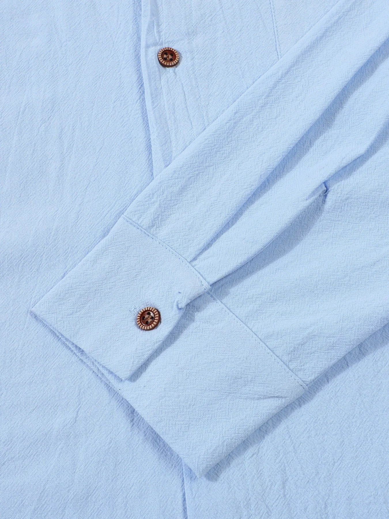 Chemise à manches longues en coton et lin pour hommes du S au 3XL MAEJORKEN