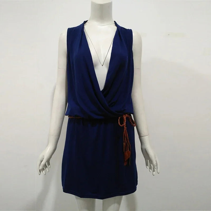 Mini robe de plage brodée personnalisée pour femmes, décontractée du S au 2XL MAEJORKEN
