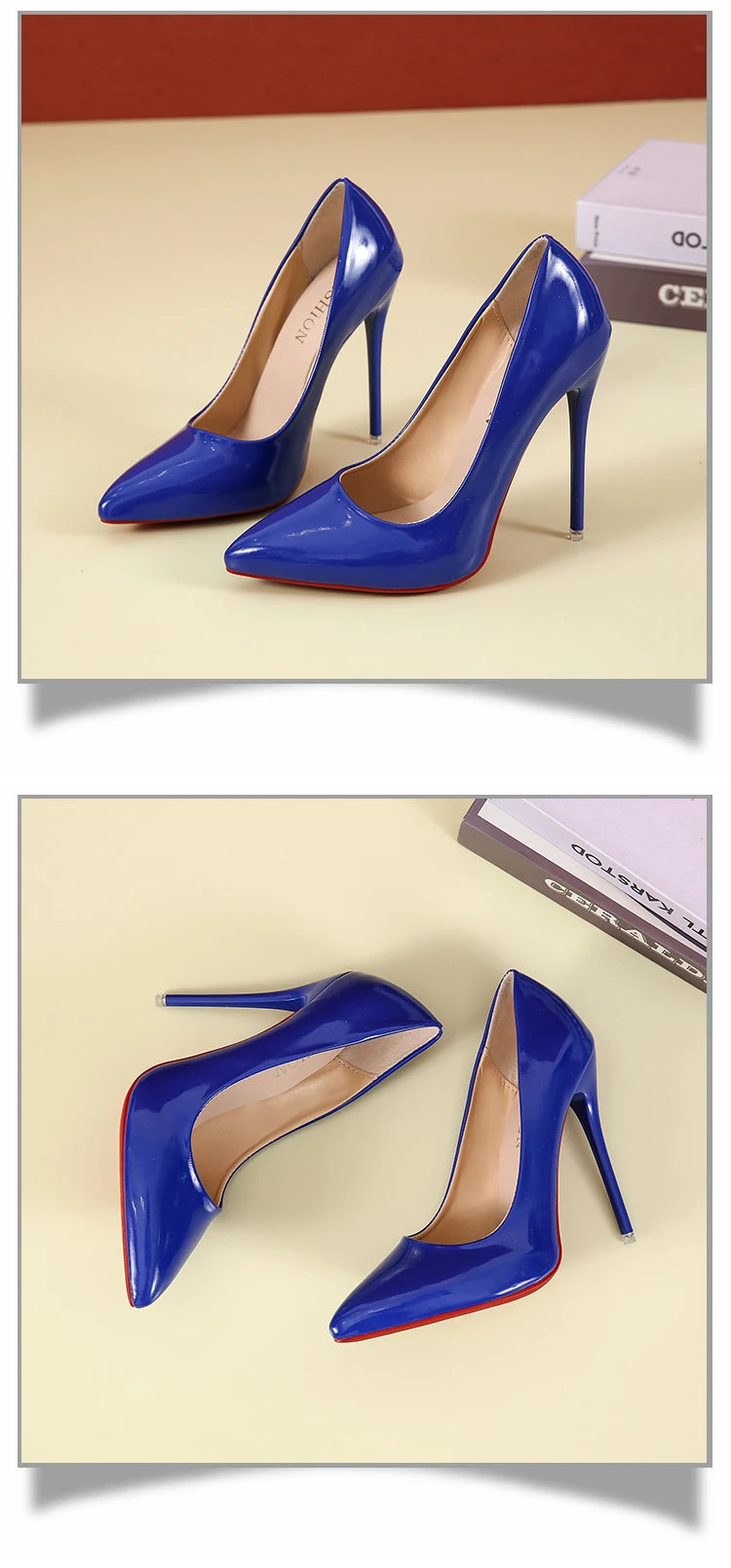 Chaussures à talons hauts cuir verni coloré