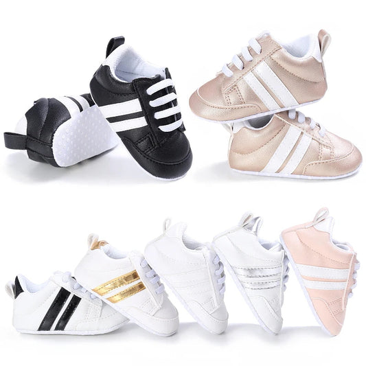 Enfant en bas âge bébé fille chaussures 0 à 3 6 9 12 18 24 mois décontracté mignon or blanc bébé garçon chaussures premiers marcheurs doux berceau chaussures Infantil MAEJORKEN
