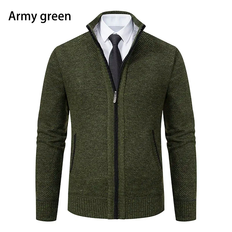 Cardigan zippé avec poche confortable et stylé du M au 4XL