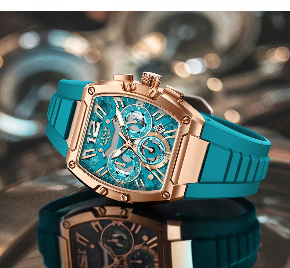 LIGE hommes montre haut tendance marque de luxe Silicone montre militaire hommes sport décontracté étanche Date Quartz montres pour hommes MAEJORKEN