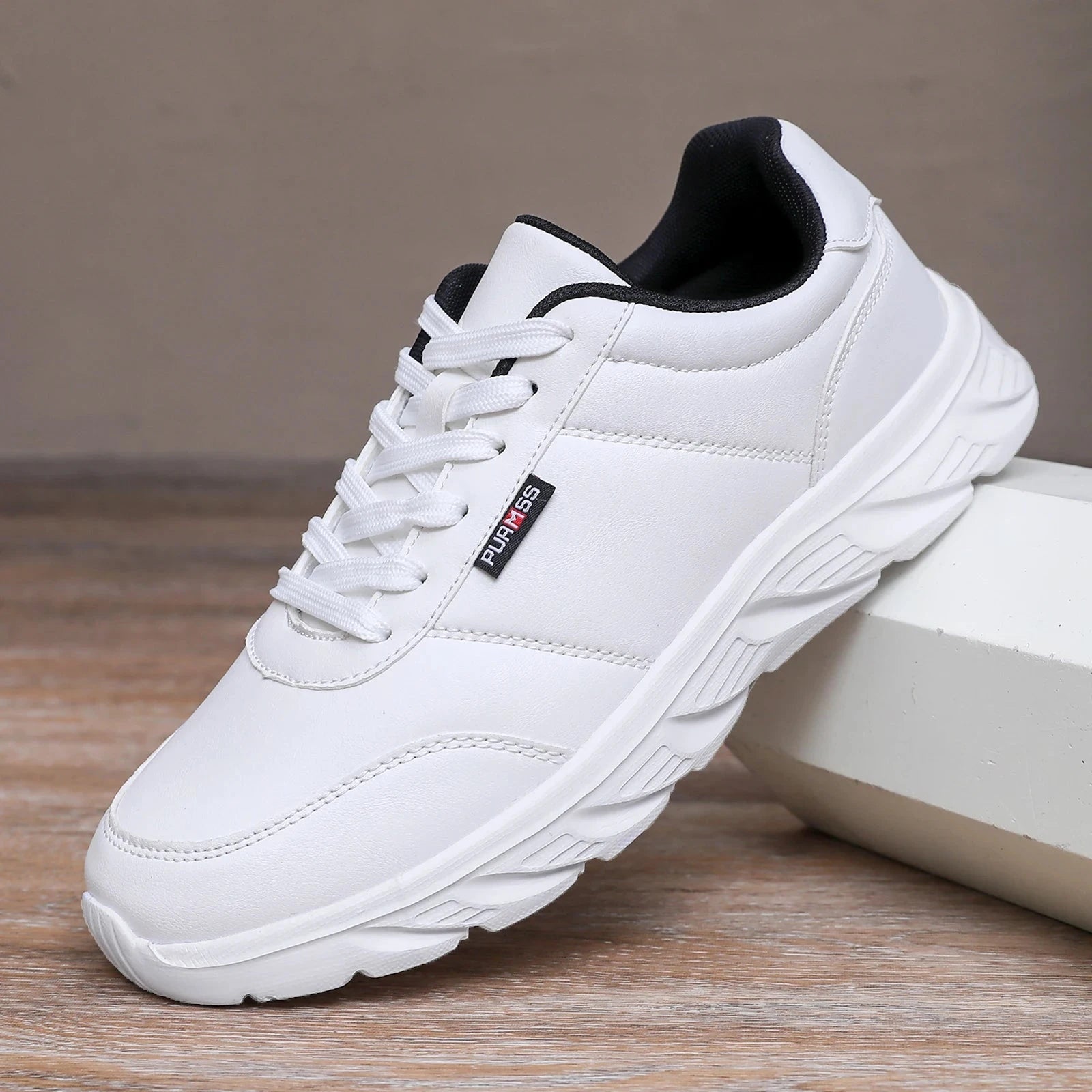 Hommes chaussures mocassins souples chaussures décontractées confortables pour hommes solide noir blanc marche hommes baskets chaussures grande taille 39-46 MAEJORKEN