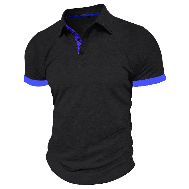Polo d'été à manches courtes pour hommes, surdimensionné, couleur unie, t-shirts respirants, Streetwear, chemises d'activités sportives MAEJORKEN