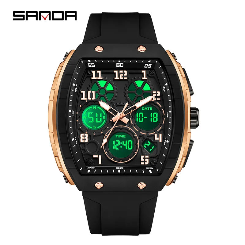 2025 marque hommes montre électronique montre numérique multifonctionnel réveil mode tendance Silicone étanche mâle mode horloge MAEJORKEN