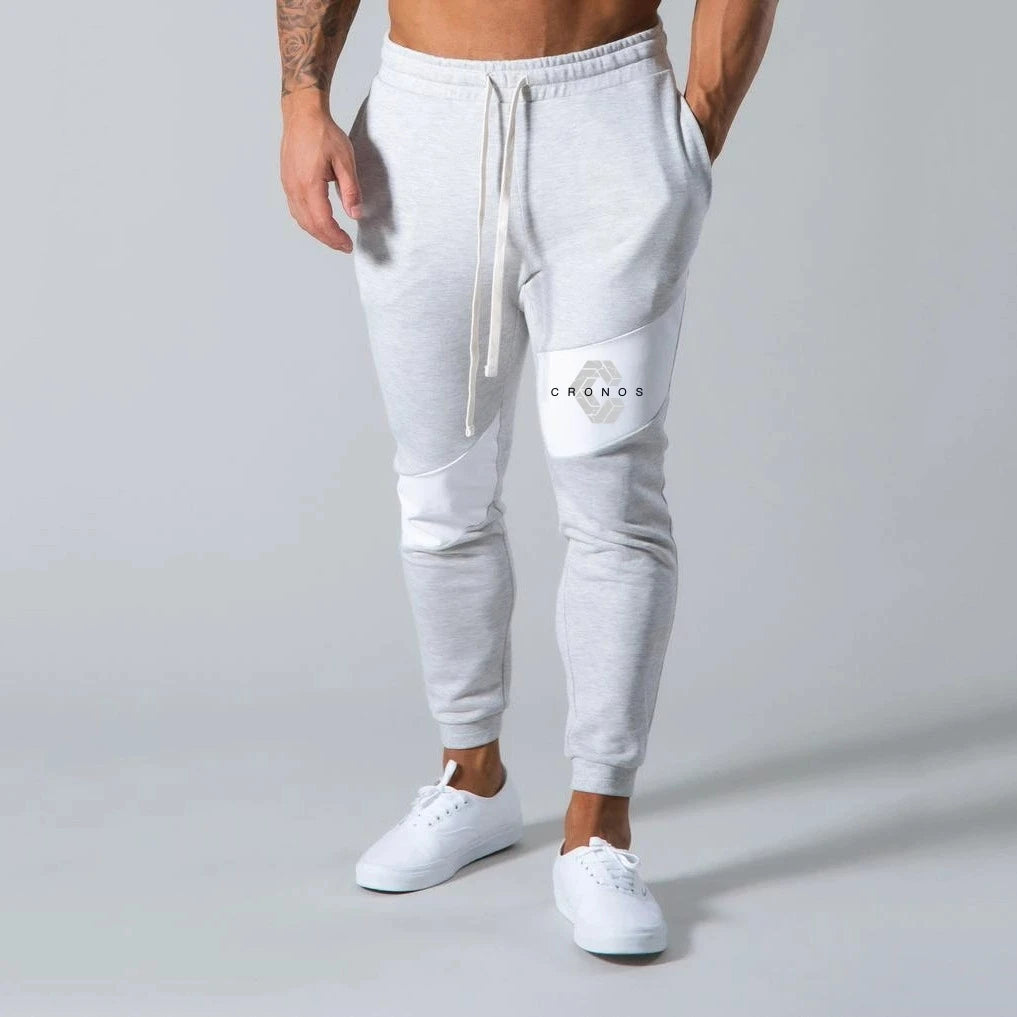 CRONOS GYM imprimer pantalon hommes pantalons de sport décontractés course entraînement Jogging vêtements de sport hommes Patchwork Joggers pantalons de survêtement pantalons longs MAEJORKEN