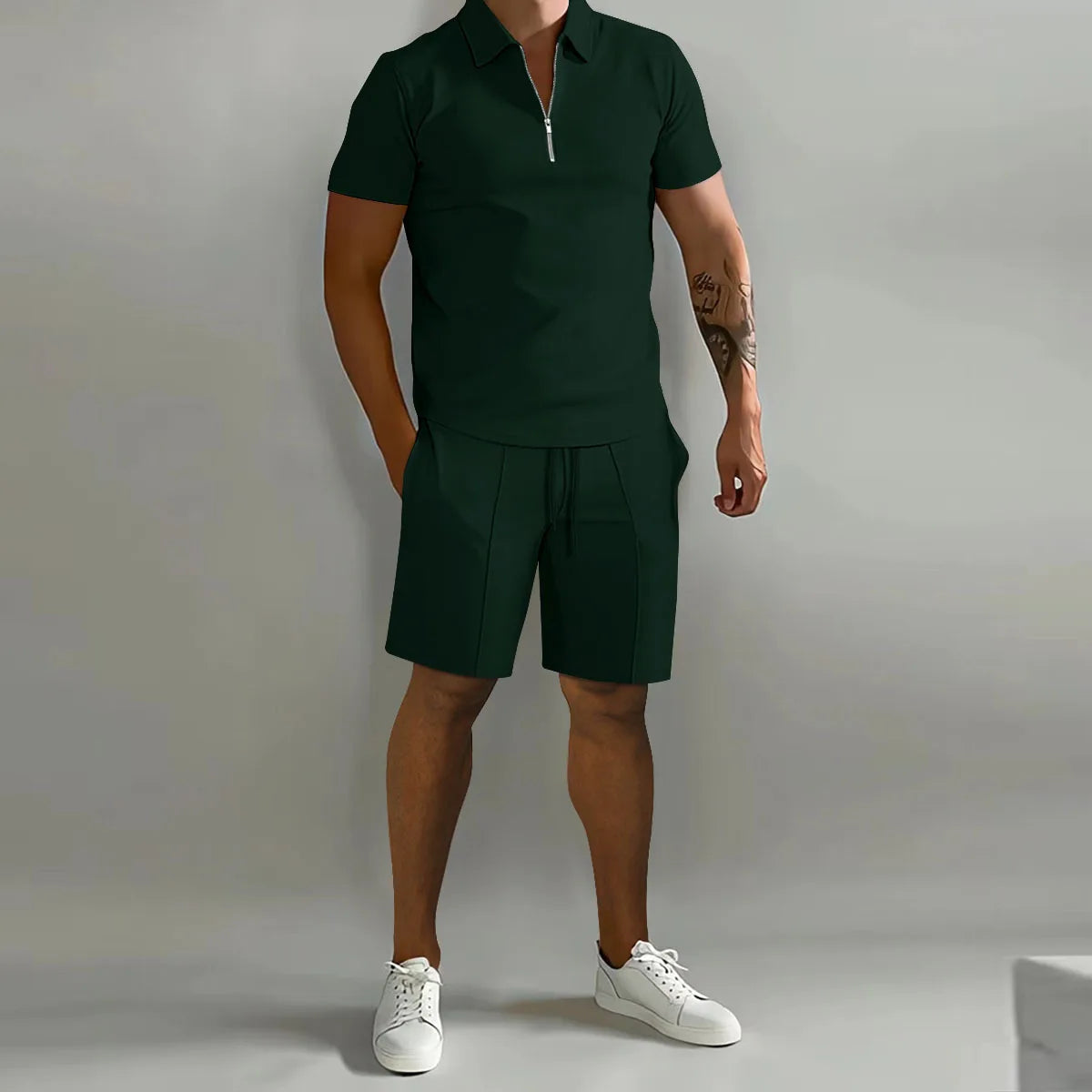 Ensemble pour hommes, Polo décontracté, ample, manches courtes, Short, ensemble de sport, nouvelle collection automne 2025 du S au 3XL MAEJORKEN