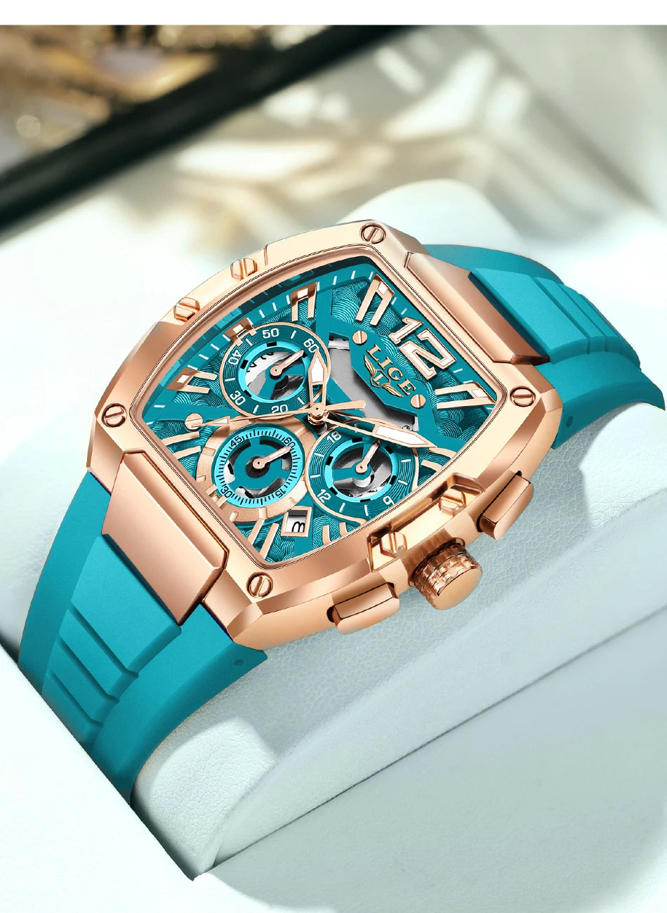 LIGE hommes montre haut tendance marque de luxe Silicone montre militaire hommes sport décontracté étanche Date Quartz montres pour hommes MAEJORKEN