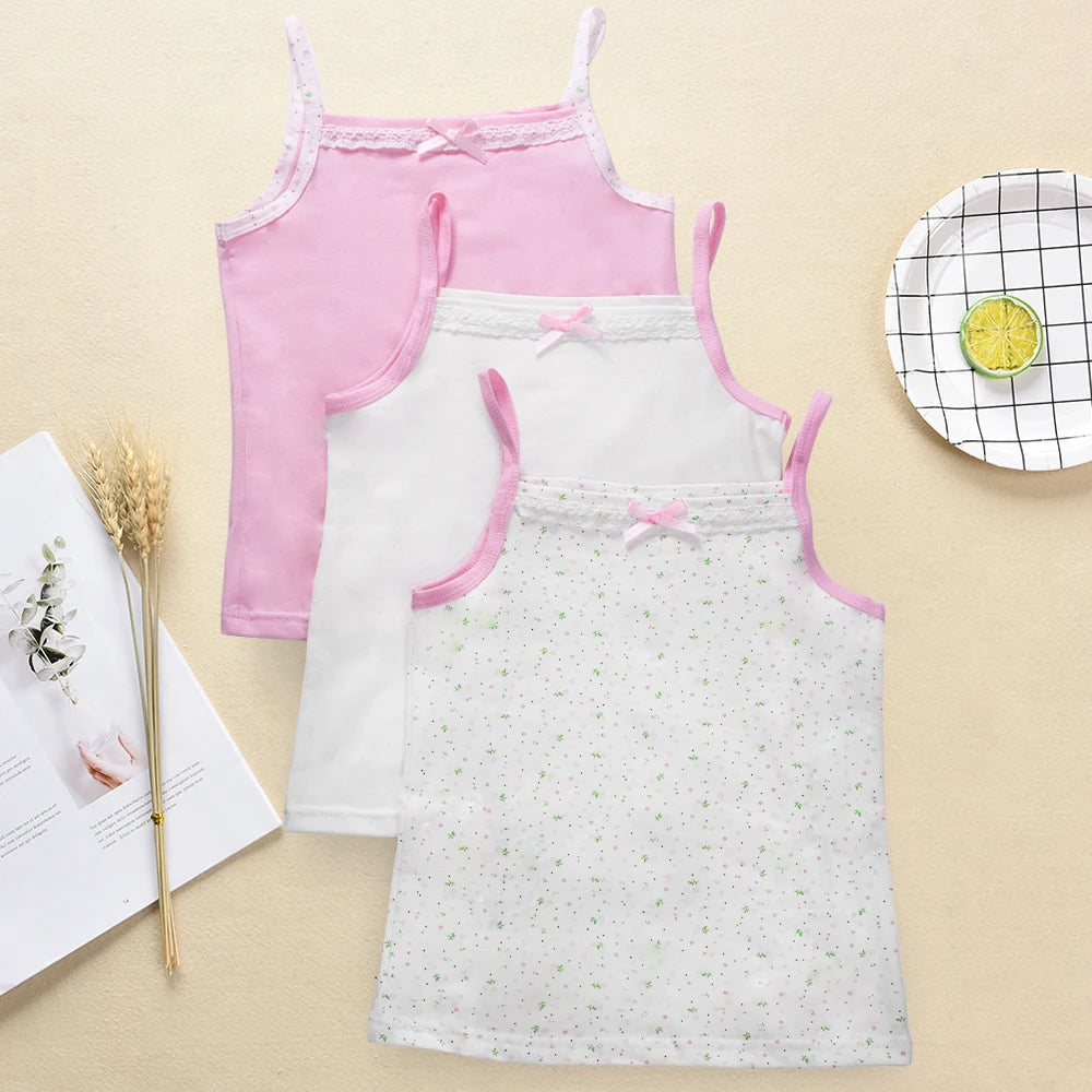 Débardeur d'été pour enfants filles, t-shirt sans manches, gilet à fleurs de dessin animé, Camisoles, maillot de corps en coton, t-shirts pour jeunes adolescents, 2024 MAEJORKEN