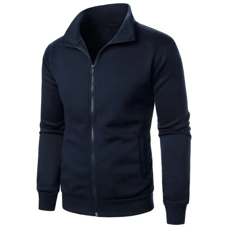 Veste d'automne à manches longues pour hommes, manteaux avec fermeture éclair, couleur unie, sweat-shirt chaud, veste de Baseball décontractée, Streetwear d'extérieur MAEJORKEN